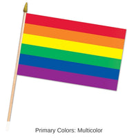 12 Pack Bulk 18 Inch- Rainbow Party Flag - Fabric