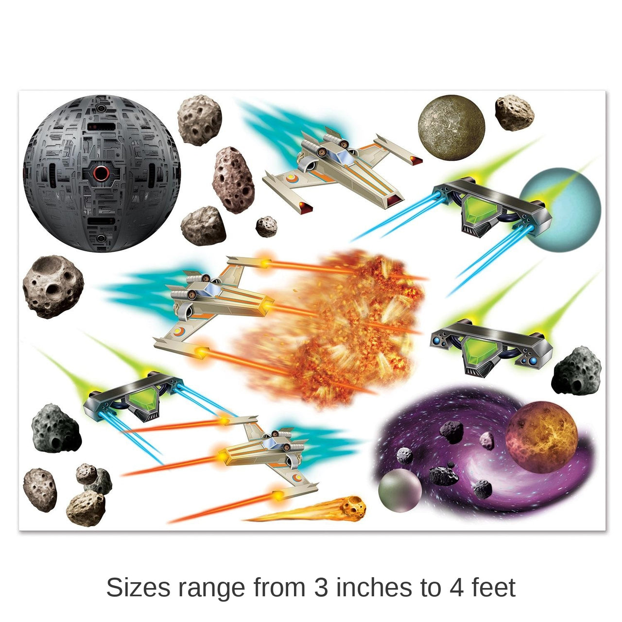 114 Piece Bulk Galaxy Party Props