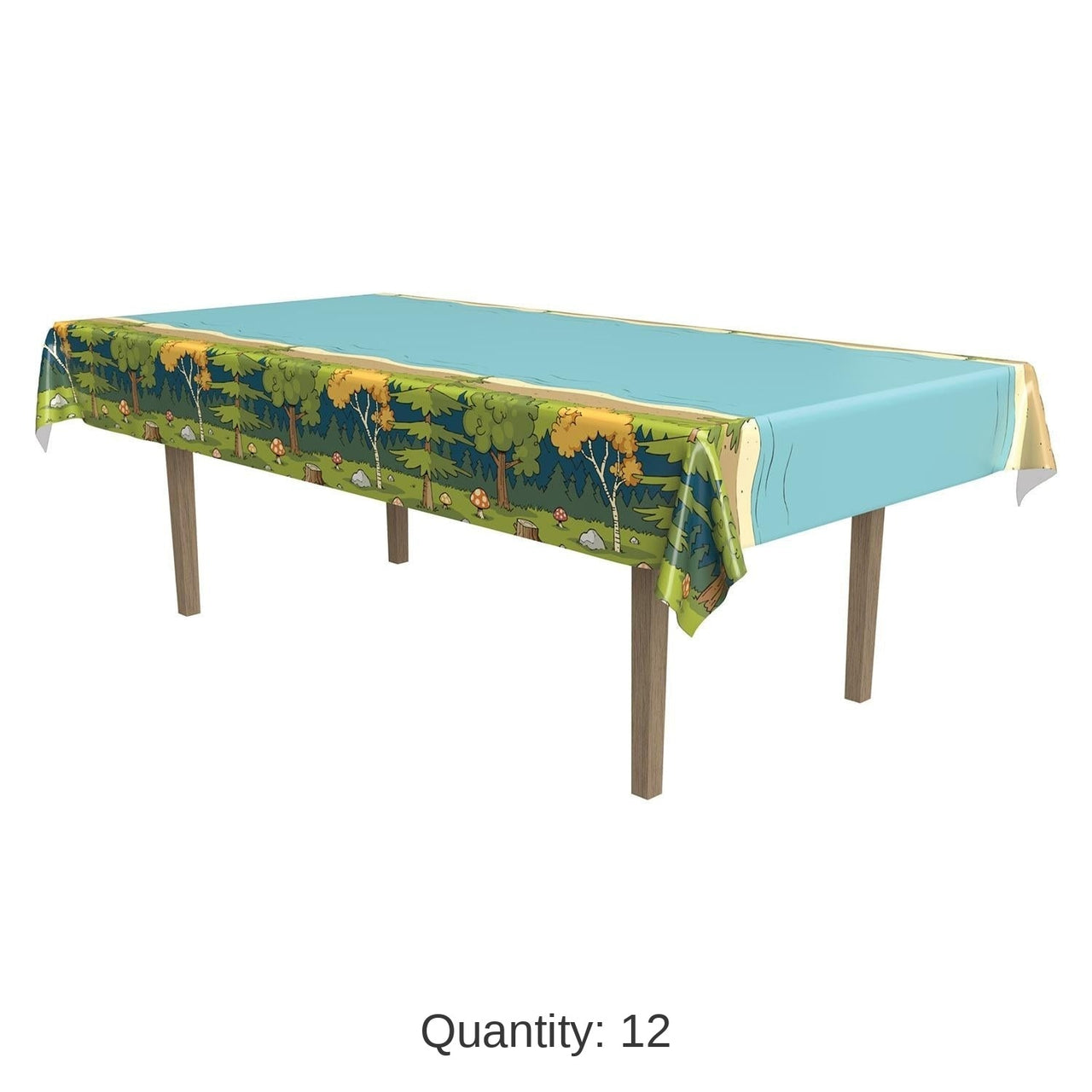 12 Pack Bulk Woodland Friends Party Tablecover