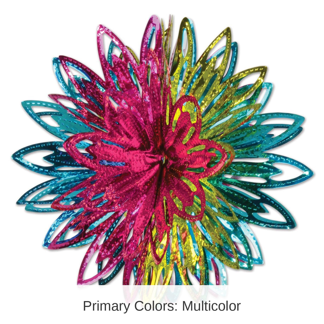 24 Piece Bulk Party Metallic Starburst Balls