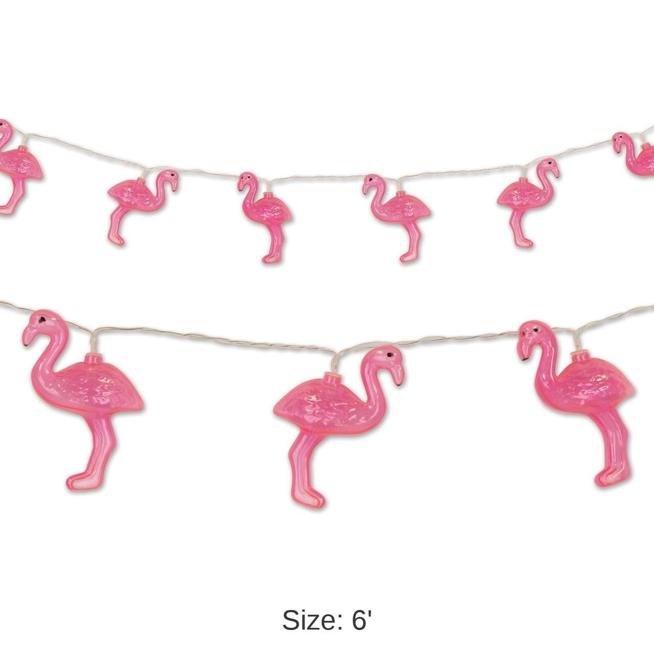 12 Pack Bulk Luau Party Flamingo String Lights 6 Ft