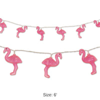 12 Pack Bulk Luau Party Flamingo String Lights 6 Ft