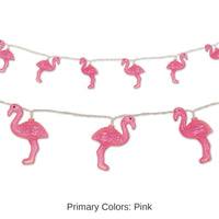 12 Pack Bulk Luau Party Flamingo String Lights 6 Ft