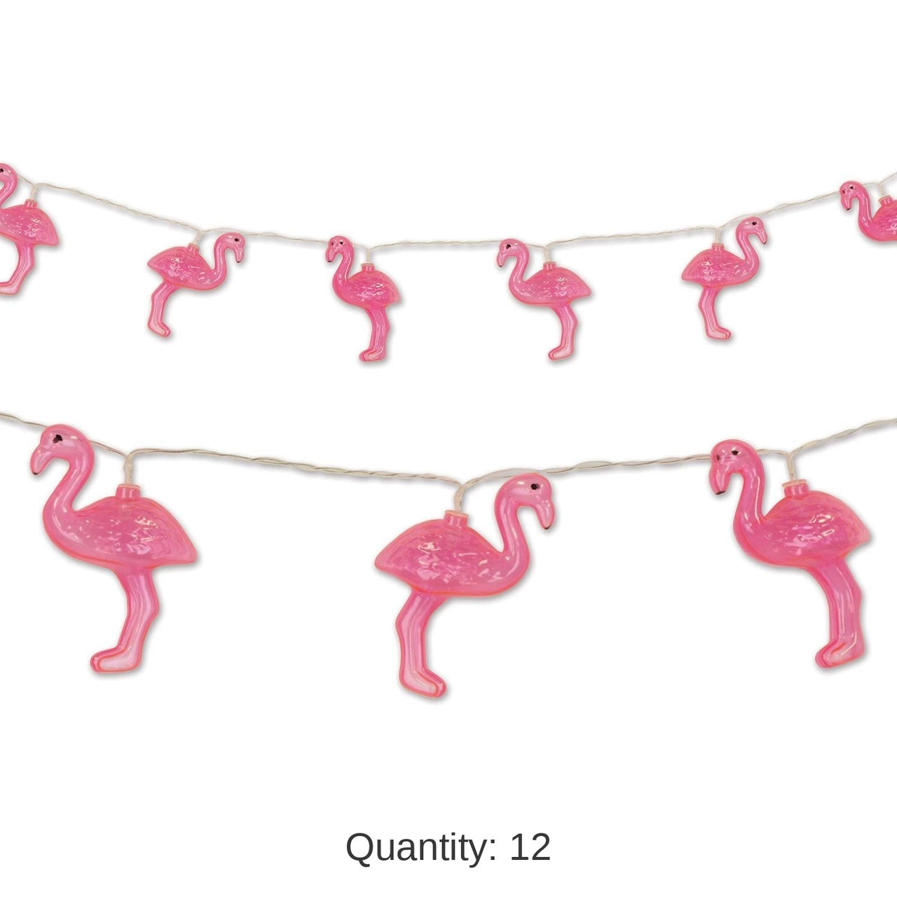 12 Pack Bulk Luau Party Flamingo String Lights 6 Ft