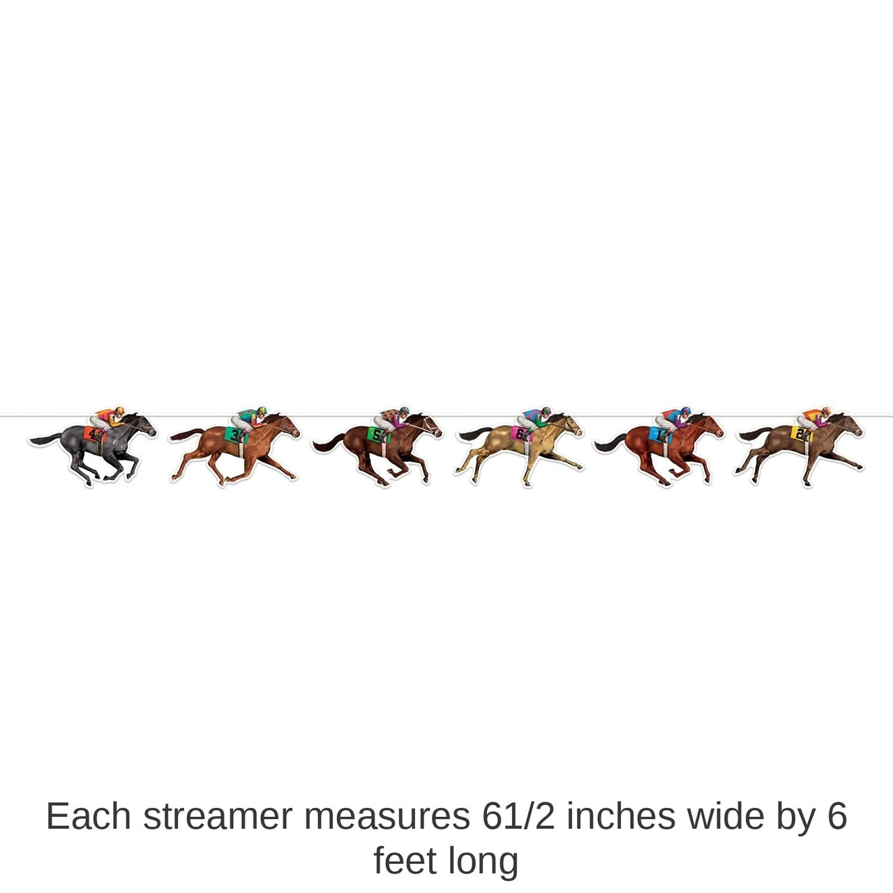12 Pack Bulk Horse Racing Party Streamer