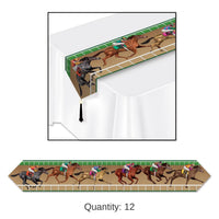 12 Pack Bulk Printed Horse Racing Party Table Runner