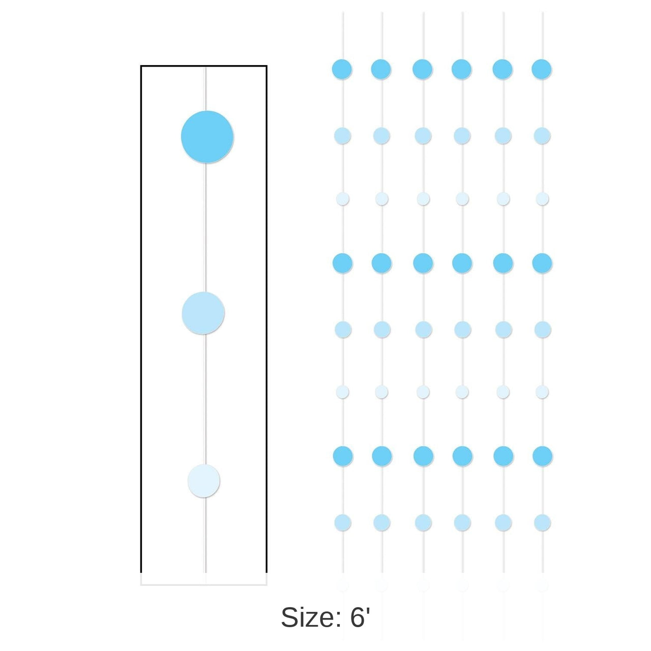 72 Piece Bulk Dot Stringers - blue