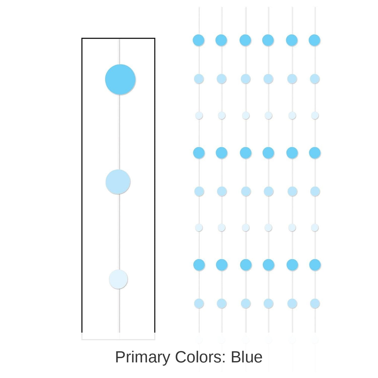 72 Piece Bulk Dot Stringers - blue