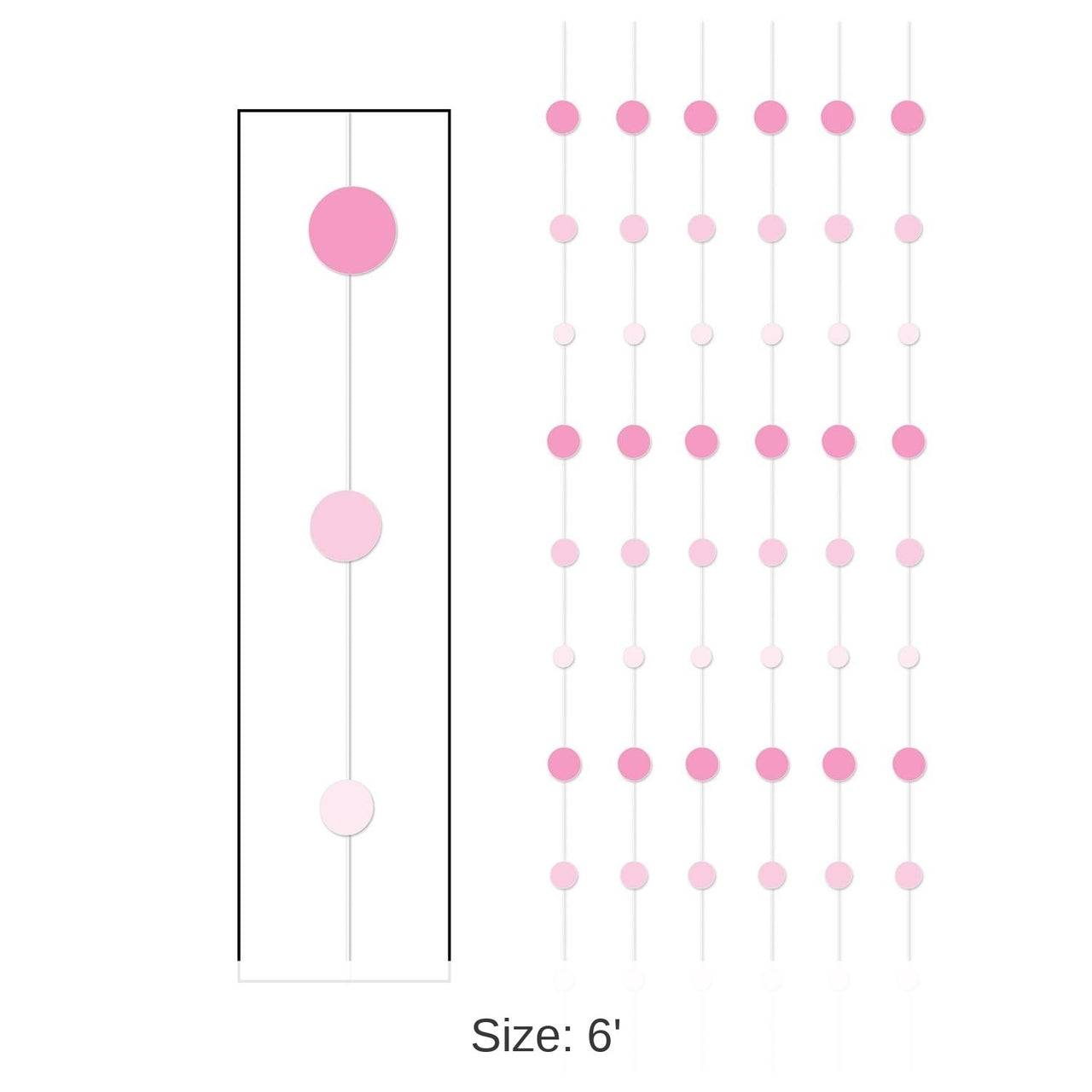 72 Piece Bulk Dot Stringers - pink