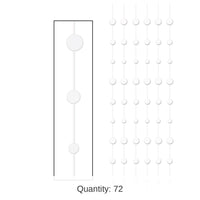 72 Piece Bulk Wedding Party Dot Stringers - white
