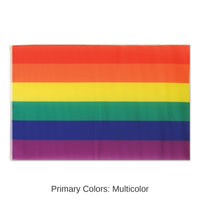 12 Pack Bulk Rainbow Party Flag