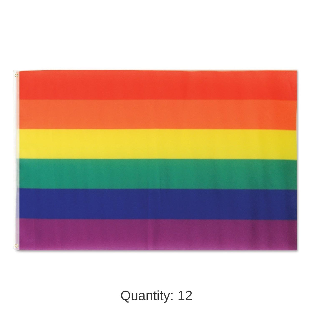 12 Pack Bulk Rainbow Party Flag