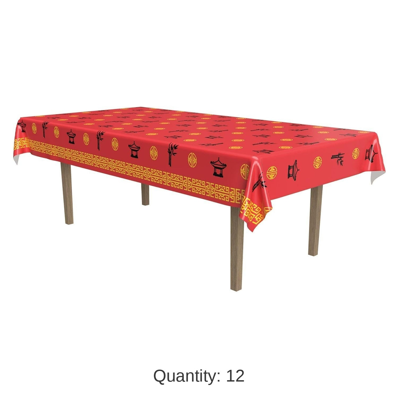 12 Pack Bulk Asian Party Tablecover