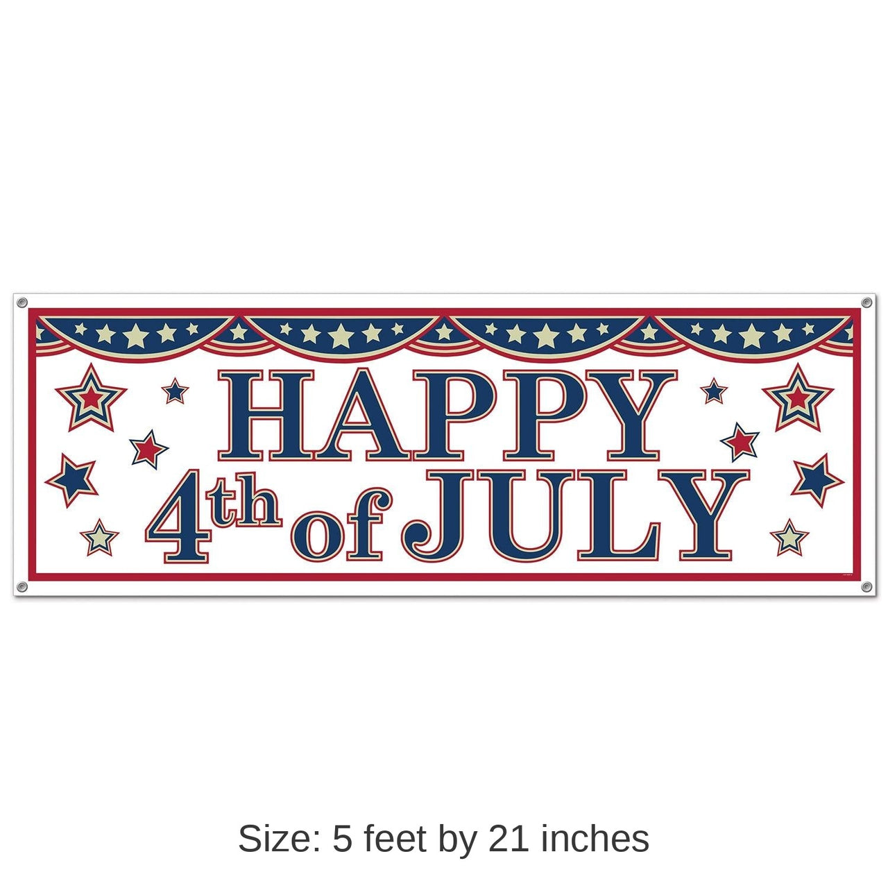 12 Pack Bulk 4th Of July Party Sign Banner