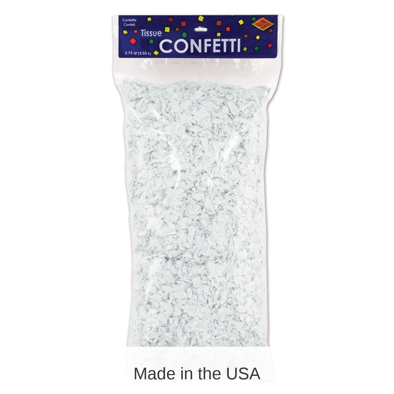 6 Pack Bulk Tissue Party Confetti - White (3.75 Qt/Pkg)