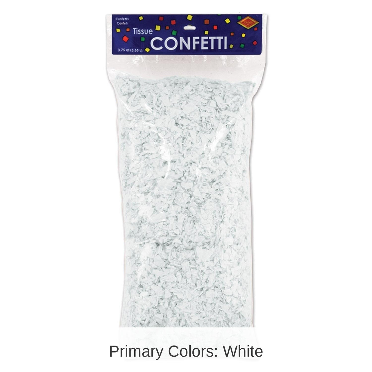 6 Pack Bulk Tissue Party Confetti - White (3.75 Qt/Pkg)