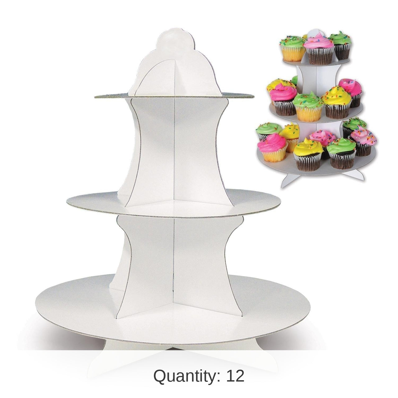 12 Pack Bulk Cupcake Stand 13.5"