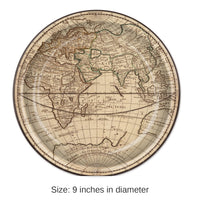 96 Pack Bulk Around The World Party Paper Plates 9 inch