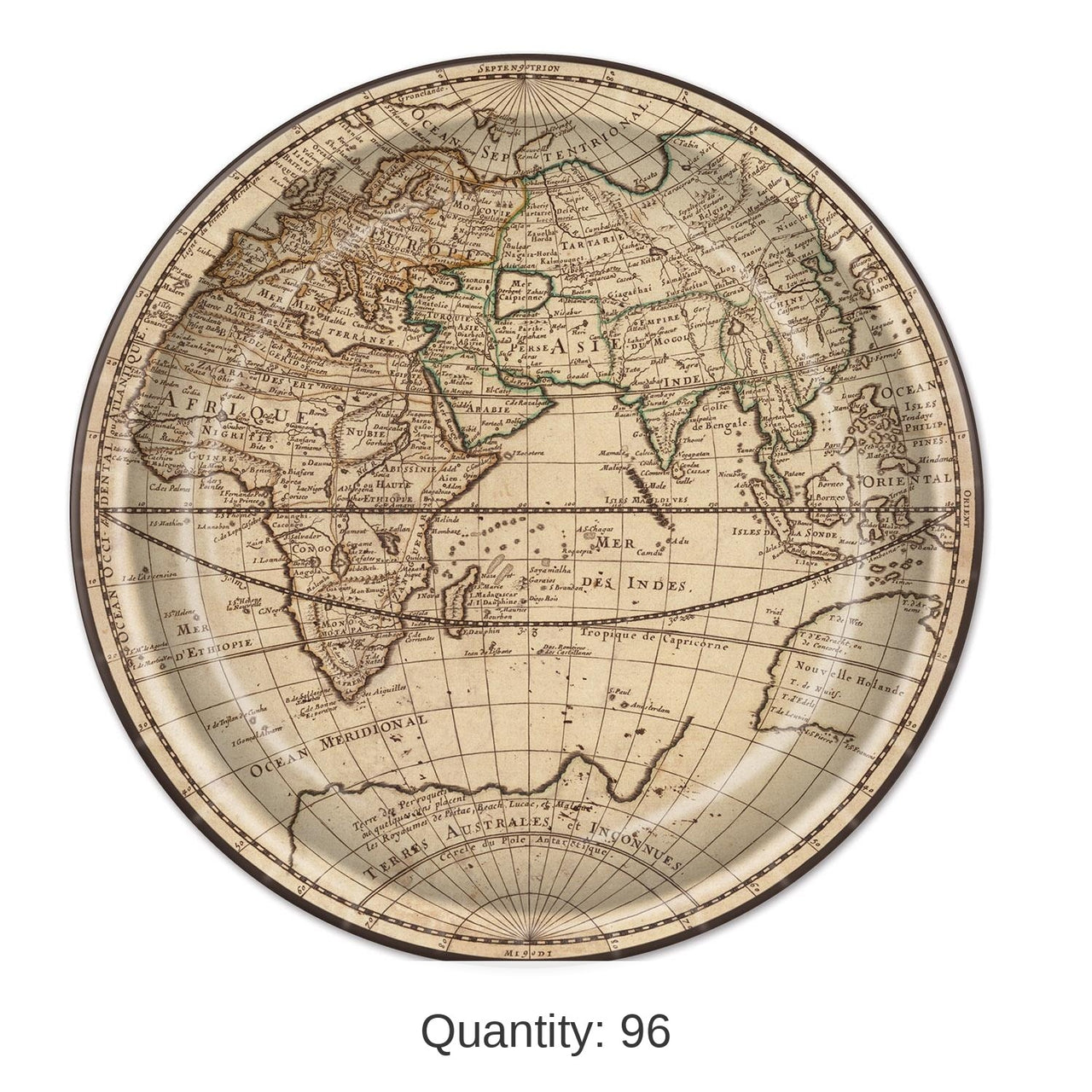 96 Pack Bulk Around The World Party Paper Plates 9 inch