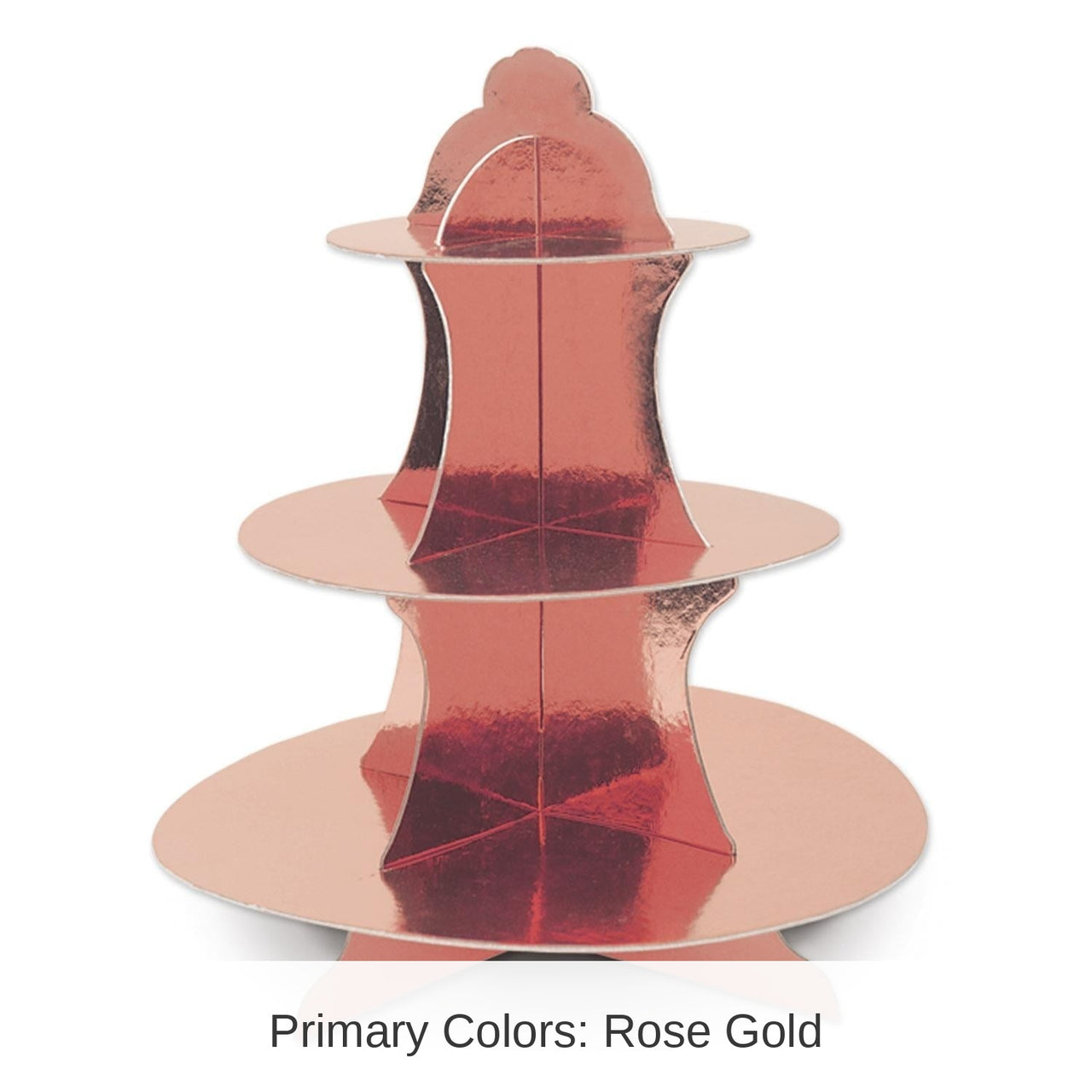 12 Pack Bulk Metallic Party Cupcake Stand - Rose Gold