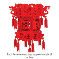 12 Pack Bulk Felt Chinese Palace Lantern