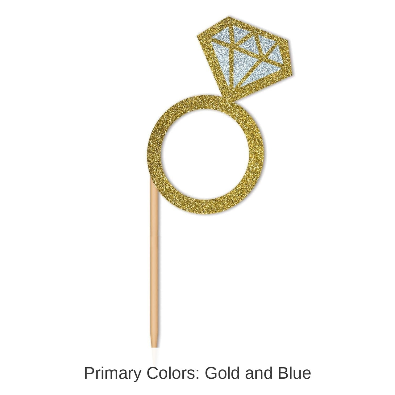 288 Pack Bulk Bachelorette Party Diamond Ring Cupcake Toppers