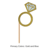 288 Pack Bulk Bachelorette Party Diamond Ring Cupcake Toppers