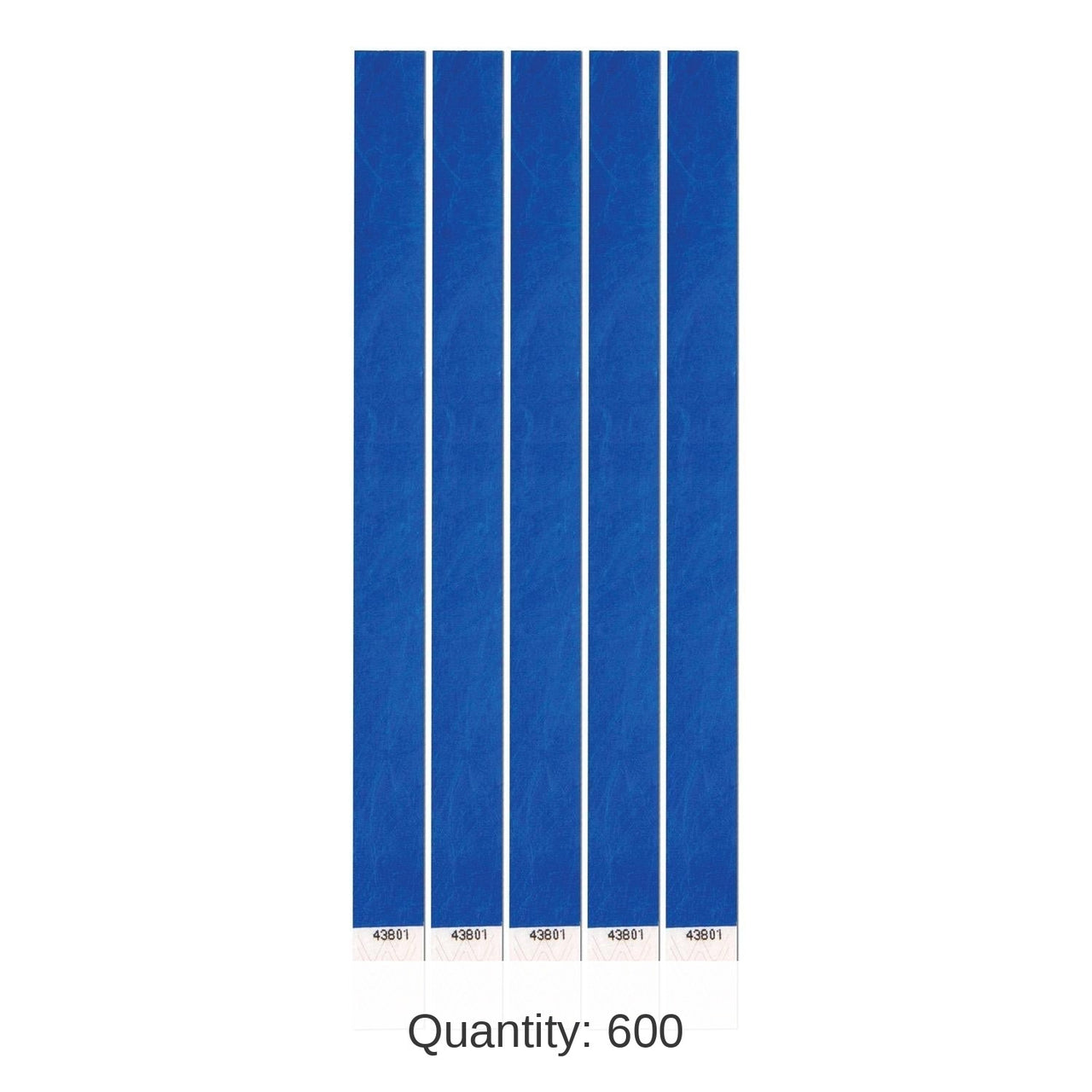 600 Pack Bulk Tyvek Wristbands blue