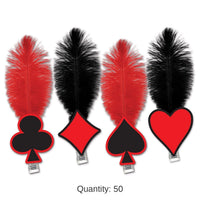 50 Pack Bulk Card Suit Party Tiara