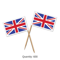 600 Pack Bulk Union Jack Party Picks
