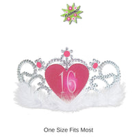 6 Pack Bulk Plastic Light-Up 16 Tiara