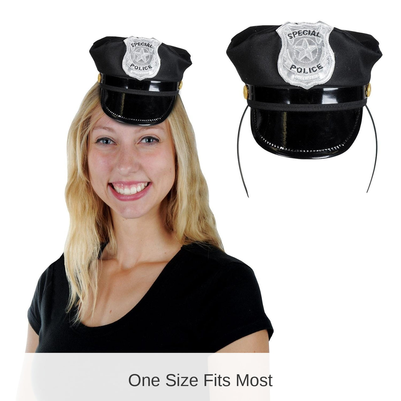 12 Pack Bulk Police Hat Headband