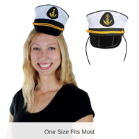 12 Pack Bulk Yacht Captain's Cap Headband