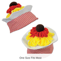 12 Pack Bulk Plush Spaghetti/Meatball Hat
