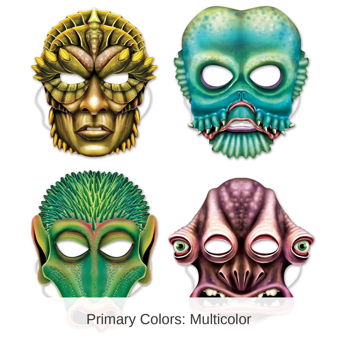 48 Pack Bulk Alien Masks
