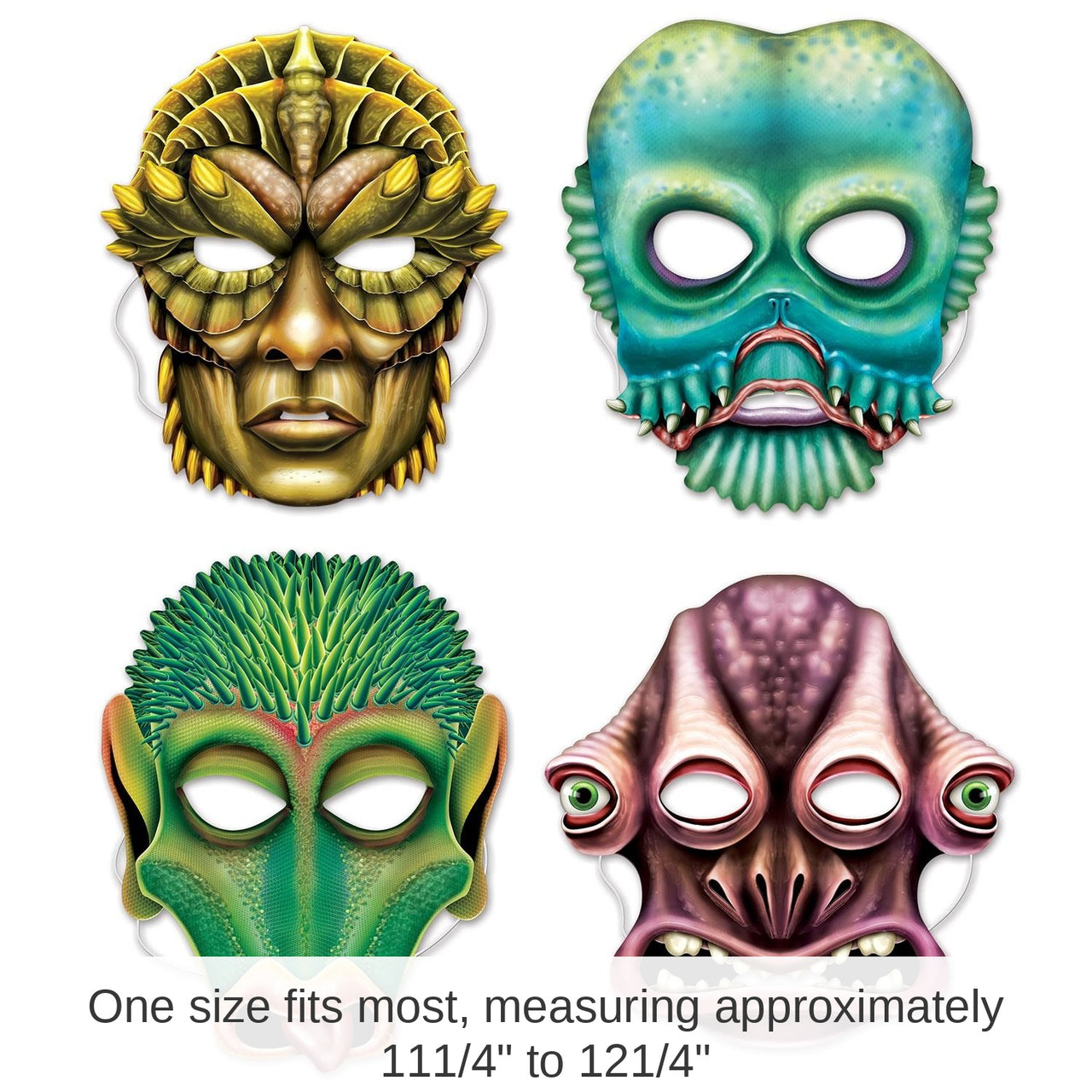 48 Pack Bulk Alien Masks