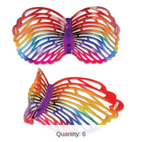 6 Pack Bulk Rainbow Butterfly Glasses