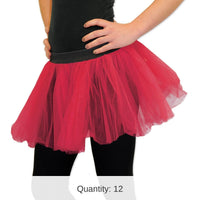 12 Pack Bulk Tutu - red