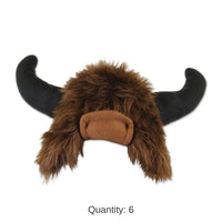 6 Pack Bulk Plush Buffalo Hat