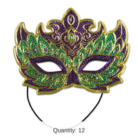 12 Pack Bulk Mardi Gras Costume Mask