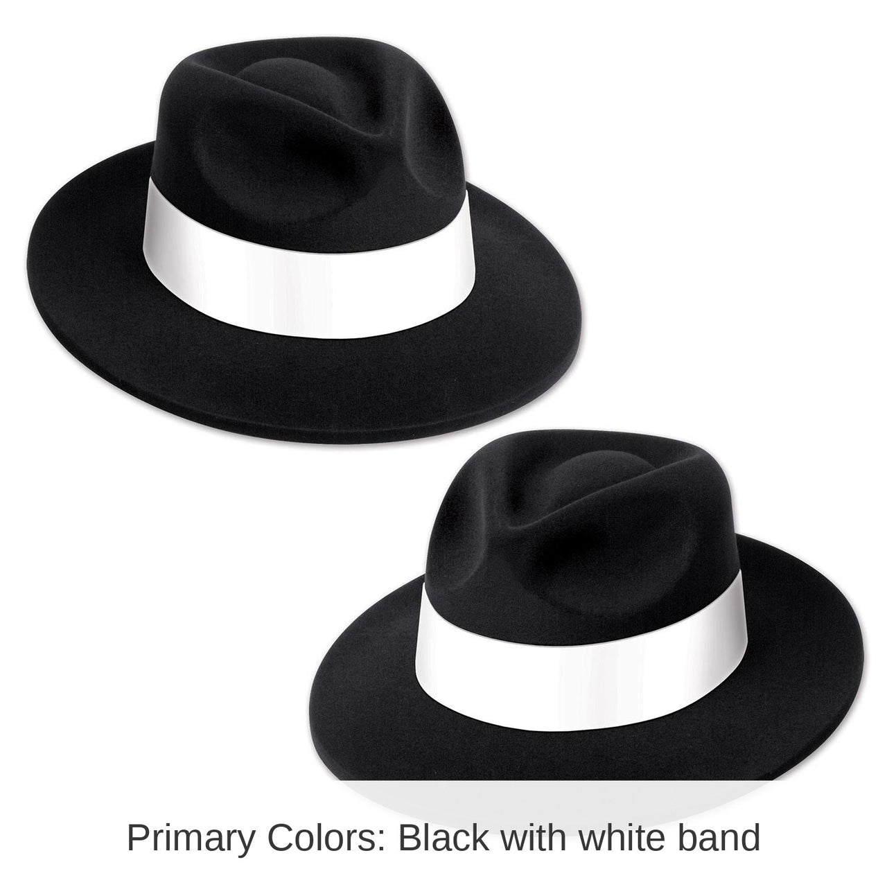 25 Pack Bulk Black Velour Fedora with Band