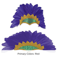 12 Pack Bulk Mardi Gras Showgirl Headpiece
