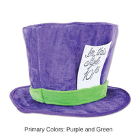 12 Pack Bulk Plush Mad Hatter Hat