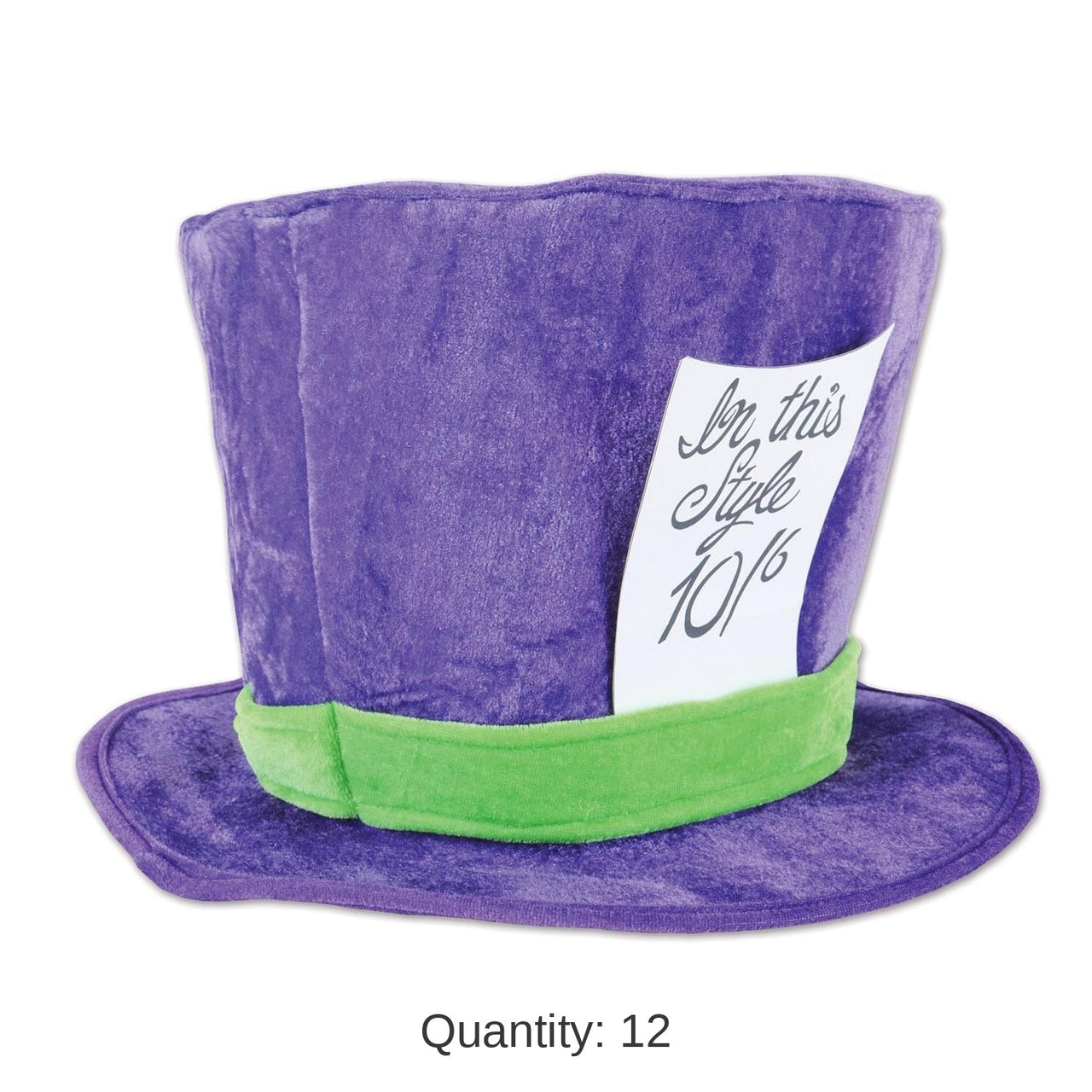 12 Pack Bulk Plush Mad Hatter Hat