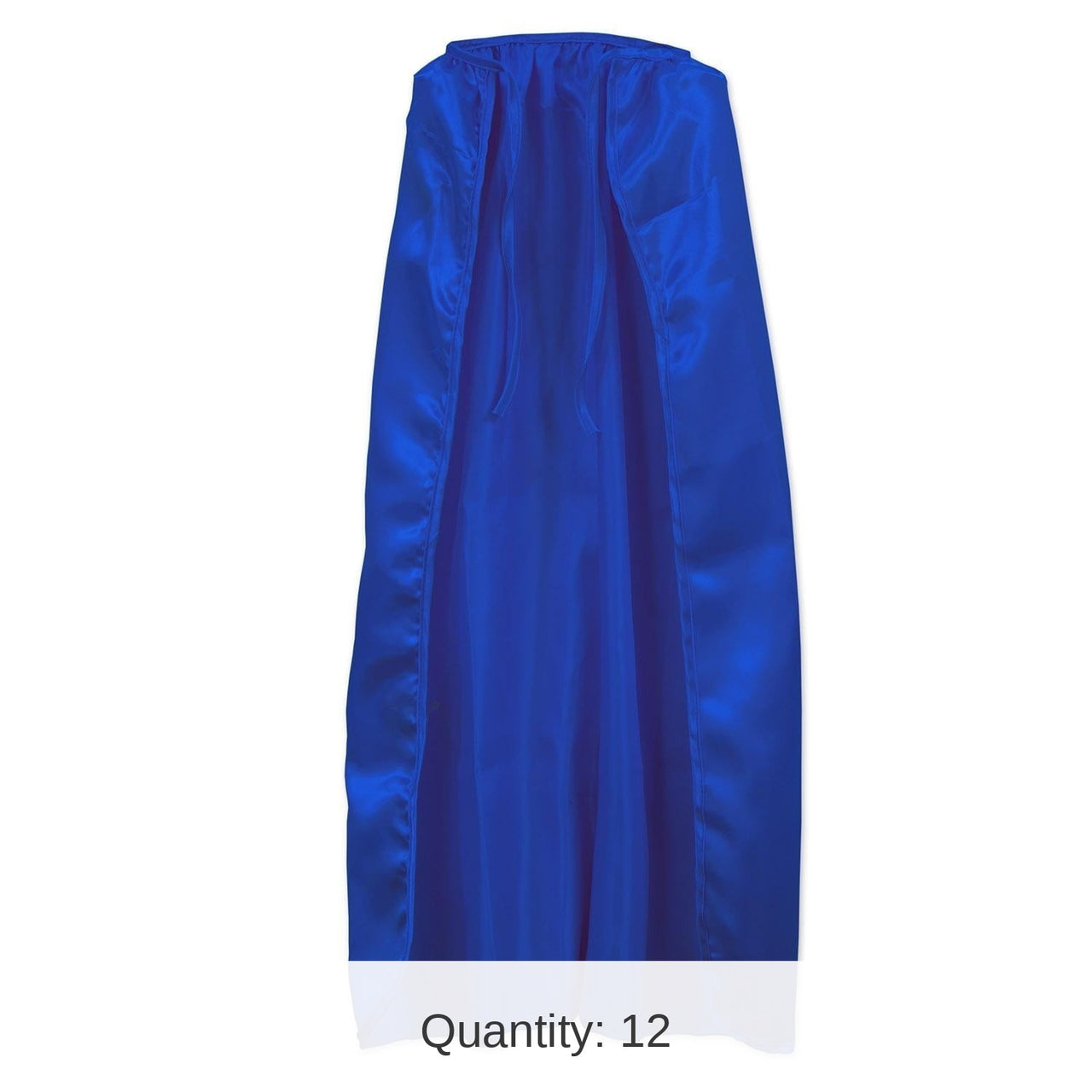12 Pack Bulk Fabric Cape - blue - string-tie closure