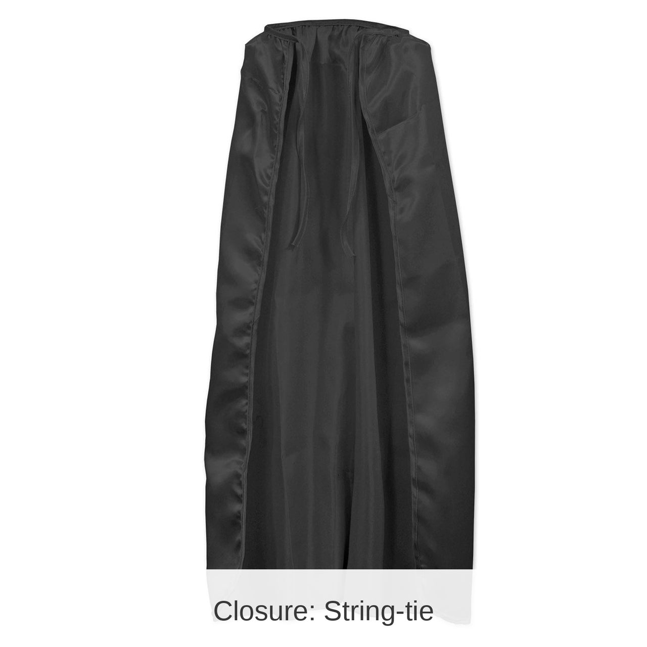 12 Pack Bulk Fabric Cape - black - string-tie closure
