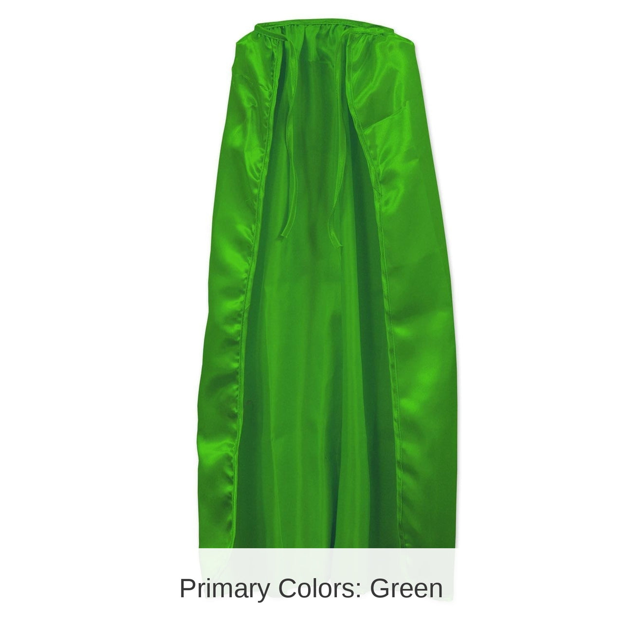 12 Pack Bulk Fabric Cape - green - string-tie closure
