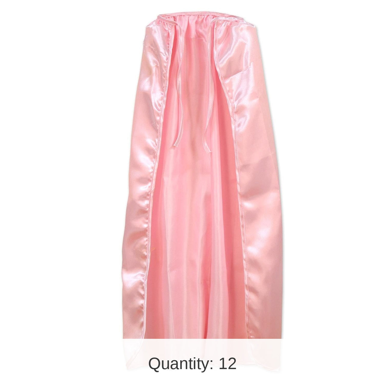 12 Pack Bulk Fabric Cape - pink - string-tie closure