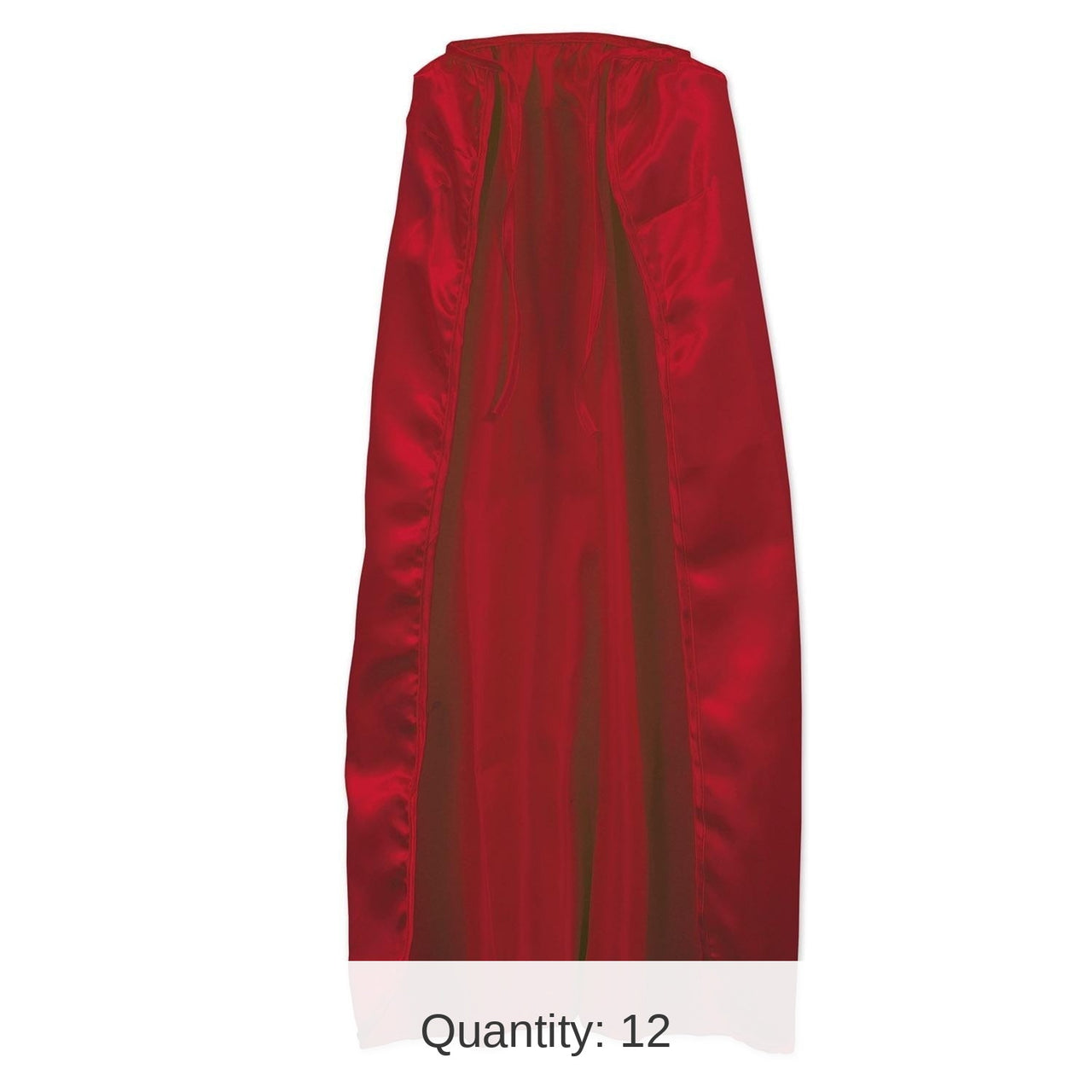 12 Pack Bulk Fabric Cape - red - string-tie closure