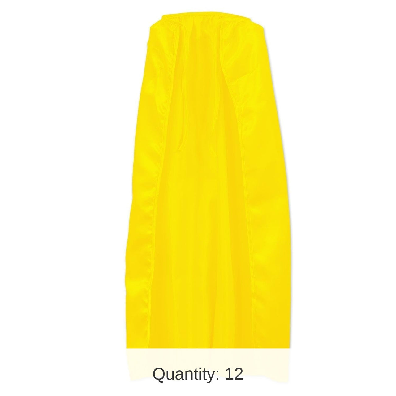 12 Pack Bulk Fabric Cape - yellow - string-tie closure